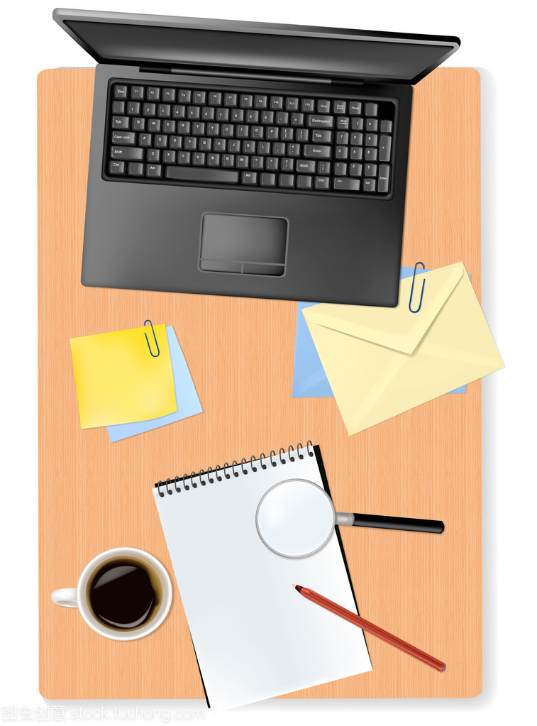 矢量風(fēng)格的桌面辦公用品與嚴(yán)謹(jǐn)設(shè)計之美